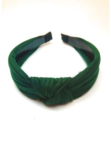 DIADEMAS VERDE BOTELLA CON DETALLE DE NUDO CENTRAL