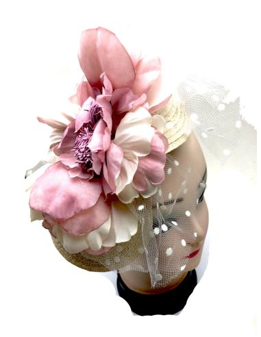 TOCADOS DE DIADEMA MUY BONITOS EN TONOS BEIGE Y ROSA