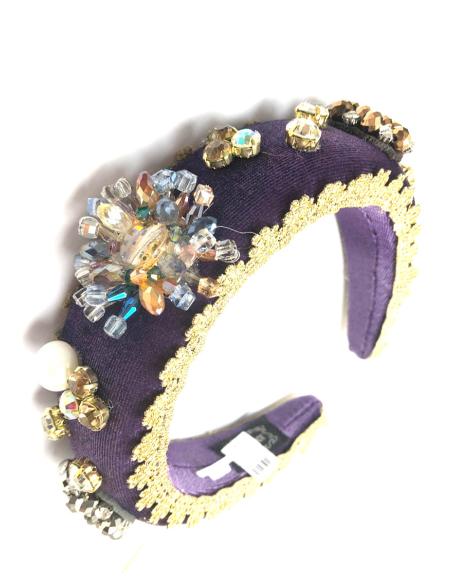 DIADEMAS JOYA MORADAS HAND MADE DECORADAS CON PEDRERIA