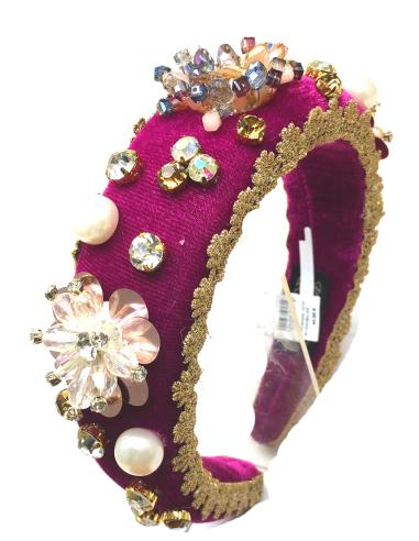 DIADEMAS JOYA BUGAMBILIAS HAND MADE DECORADAS CON PEDRERIA