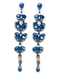 PENDIENTES AZULES LARGOS CON LOS QUE ATRAERA LAS MIRADAS