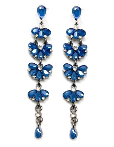PENDIENTES AZULES LARGOS CON LOS QUE ATRAERA LAS MIRADAS - Imagen 1