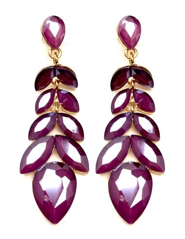PENDIENTES LARGOS DE FIESTA CON PRECIOSA CASCADA DE CRISTAL