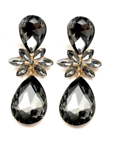 PENDIENTES GRISES ELEGANTES Y FAVORECEDORES PARA BODAS - Imagen 1
