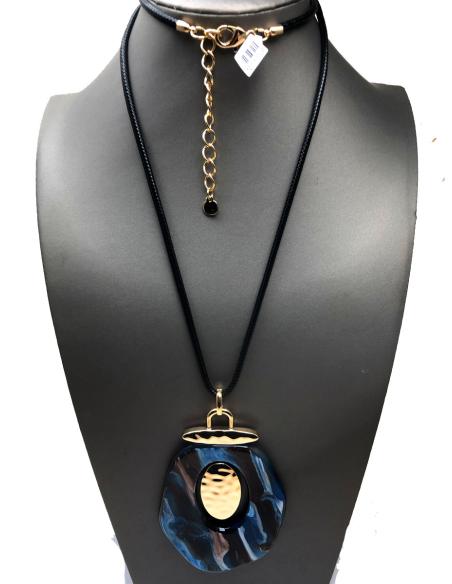 BONITOS COLLARES AZULES CON ORIGINAL COLGANTE IRREGULAR