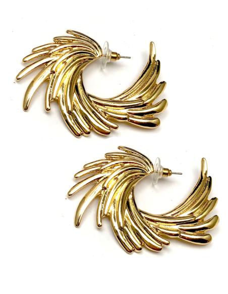 PENDIENTES DORADOS PERFECTOS PARA DIA Y NOCHE DOS EN UNO