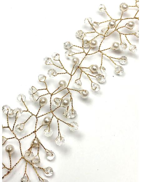 DIADEMAS FLEXIBLES DORADAS PARA ENTRELZAR MECHONES DE PELO
