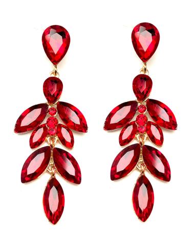 PENDIENTES LARGOS ROJOS DE FIESTA MUY FAVORECEDORES - Imagen 1