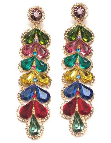 BONITOS PENDIENTES LARGOS DE FIESTA EN MULTICOLOR - Imagen 1