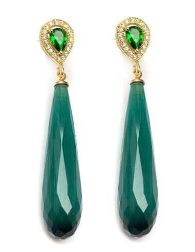 PENDIENTES LARGOS VERDES ESPECIAL RECOGIDOS Y SEMIRECOGIDOS