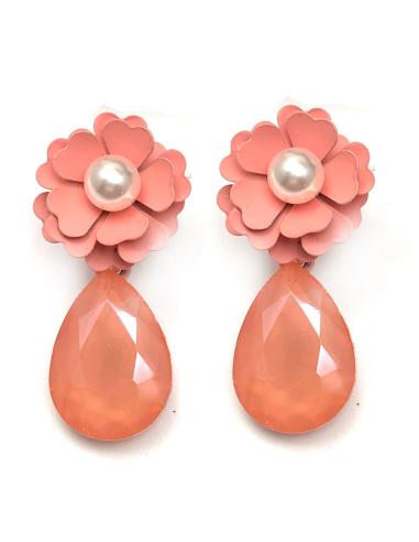 PENDIENTES PARA BODAS CON PEQUEÑA LAGRIMA ROSA CLARO