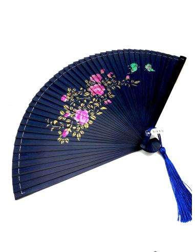 ABANICOS PEQUEÑOS AZULES CON MUCHO ENCANTO PARA BODAS - Imagen 1