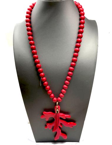 COLLARES ROJOS ORIGINALES CON COLGANTE DE RAMITA DE CORAL