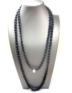 COLLARES NEGROS DE GANCHILLO LARGOS MUJER TENDRAS MIL FORMAS DE LLEVARLO - Imagen 1