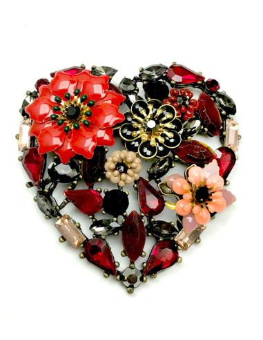 BROCHES DE FIESTA ROJOS CON ESPECTACULAR DISEÑO PARA BODAS
