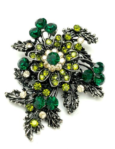 FABULOSOS BROCHES VERDES Y PLATEADOS PARA BODAS Y EVENTOS