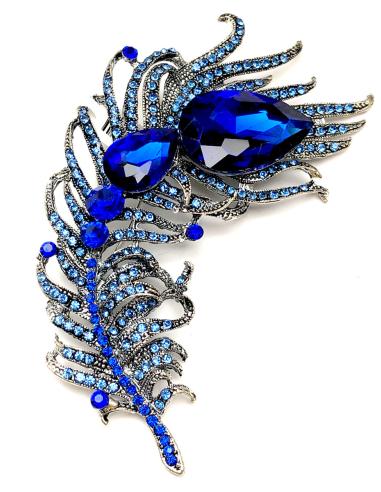 ESPECTACULARES BROCHES AZULONES DE PEDRERIA PARA BODAS
