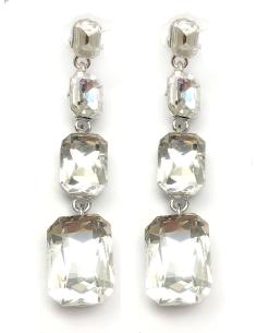 BONITOS PENDIENTES LARGOS DE FIESTA EN CRISTAL BRILLO - Imagen 1