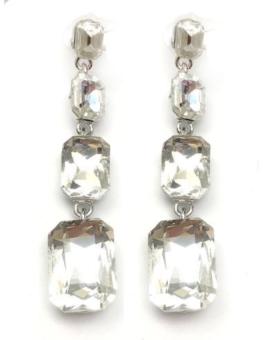 BONITOS PENDIENTES LARGOS DE FIESTA EN CRISTAL BRILLO - Imagen 1