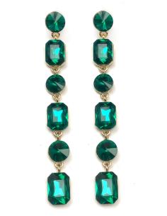 PENDIENTES VERDES LARGOS DE FIESTA ESTARAS GUAPA Y SOFISTICADA