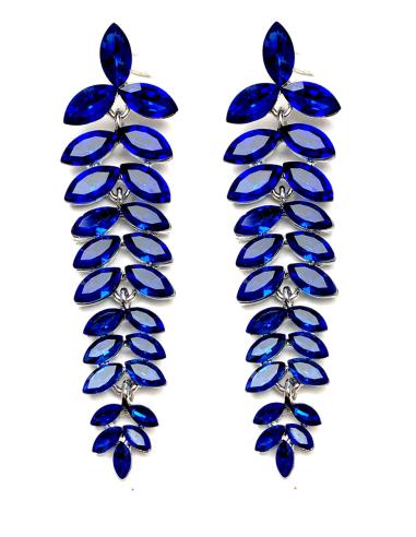 PENDIENTES LARGOS AZULONES PARA BODAS ESPECIAL RECOGIDOS
