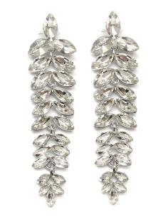 PENDIENTES LARGOS DE CRISTAL PARA BODAS ESPECIAL RECOGIDOS - Imagen 1