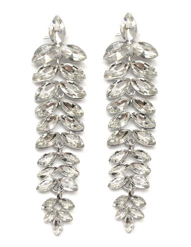PENDIENTES LARGOS DE CRISTAL PARA BODAS ESPECIAL RECOGIDOS