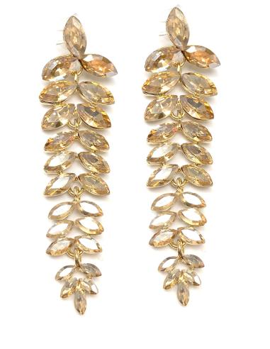 PENDIENTES LARGOS DORADOS PARA BODAS ESPECIAL RECOGIDOS - Imagen 1
