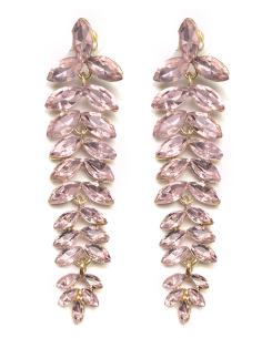 PENDIENTES LARGOS ROSAS PARA BODAS ESPECIAL RECOGIDOS