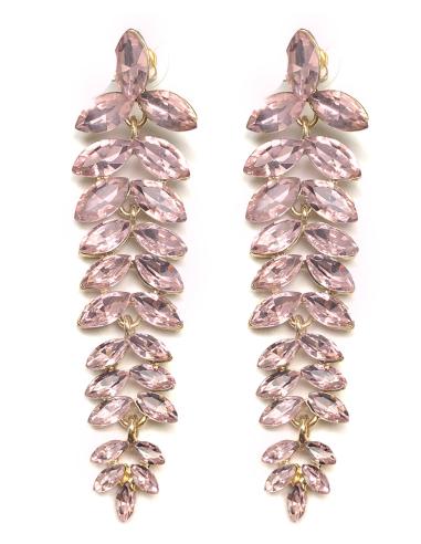 PENDIENTES LARGOS ROSAS PARA BODAS ESPECIAL RECOGIDOS
