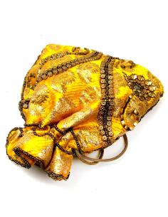 ORIGINALES BOLSOS LIMOSNERA MOSTAZAS Y DORADOS PARA BODAS Y EVENTOS - Imagen 1