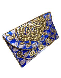 CARTERAS AZULONAS Y DORADAS PARA FIESTA VENTA ONLINE Y MADRID - Imagen 1