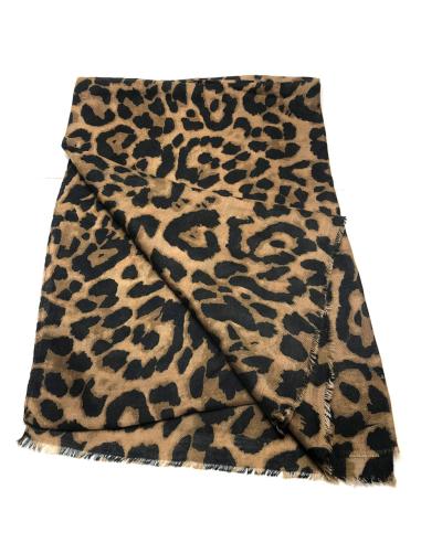 PAÑUELOS Y PASMINAS MARRONES DE ESTAMPADO ANIMAL PRINT - Imagen 1