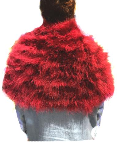 ESTOLAS GRANATES ELEGANTES CON PLUMAS...
