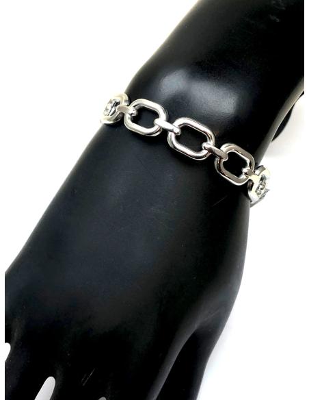 BRAZALETES PLATEADOS DE ESLABONES GRANDES MUST HAVE
