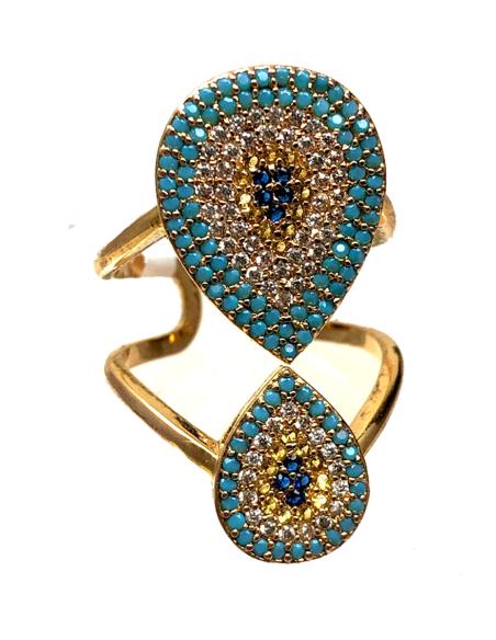 ANILLOS DORADOS DOS EN UNO LE ENCANTARA LO BIEN QUE SIENTA
