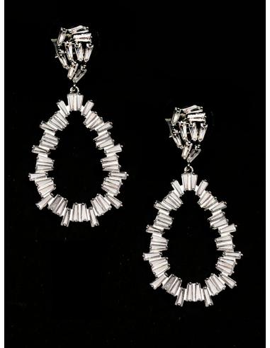 PENDIENTES PARA BODAS CON DISEÑO DE LAGRIMA DE CRISTAL
