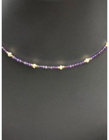 CADENAS FINAS MUJER AMATISTA, JOYAS MINIMALISTAS - Imagen 2