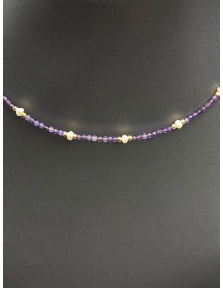 CADENAS FINAS MUJER AMATISTA, JOYAS MINIMALISTAS - Imagen 2