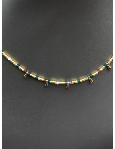 CADENAS MUJER MINIMALISTAS CON PIEDRAS VERDES MALAQUITA