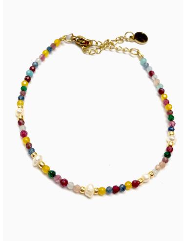 PULSERAS MINIMALISTAS DE MODA EN MULTICOLOR CON PERLAS