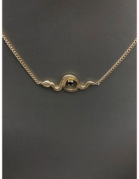 COLLARES DORADOS Y NEGROS CON ACTUAL DISEÑO DE SERPIENTE