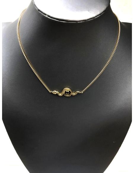 COLLARES DORADOS Y NEGROS CON ACTUAL DISEÑO DE SERPIENTE