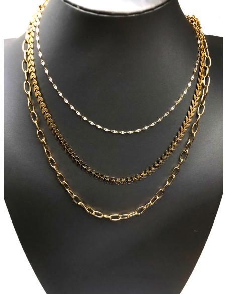 CADENAS MUJER DE MODA CON VARIAS VUELTAS
