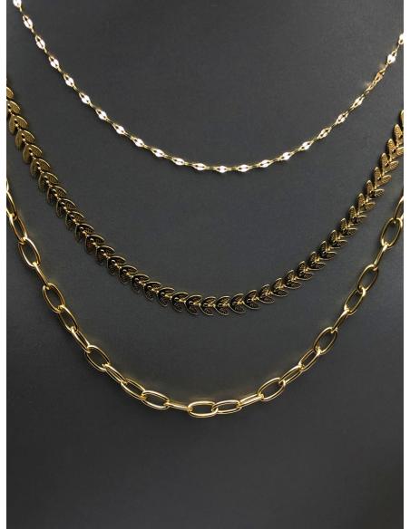 CADENAS MUJER DE MODA CON VARIAS VUELTAS