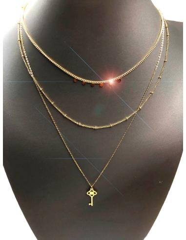 CADENAS MUJER  TRIPLE CON LLAVE TIFANNY, TENDENCIAS - Imagen 1