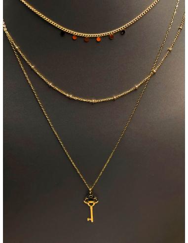 CADENAS MUJER  TRIPLE CON LLAVE TIFANNY, TENDENCIAS - Imagen 2