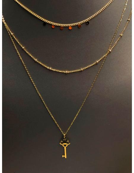 CADENAS MUJER  TRIPLE CON LLAVE TIFANNY, TENDENCIAS - Imagen 2