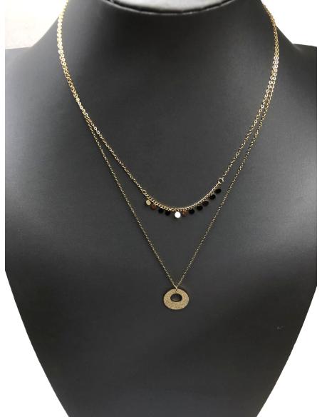 CADENAS MUJER DORADAS TRIPLES, JOYAS DE MODA