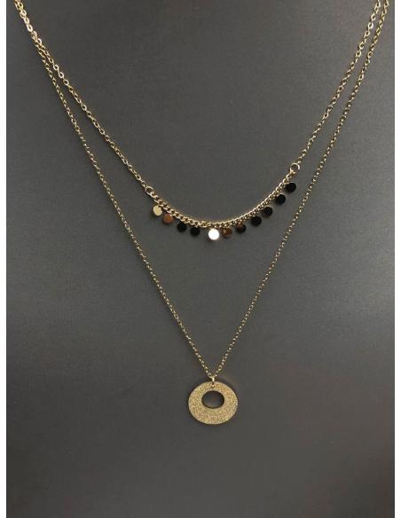 CADENAS MUJER DORADAS TRIPLES, JOYAS DE MODA